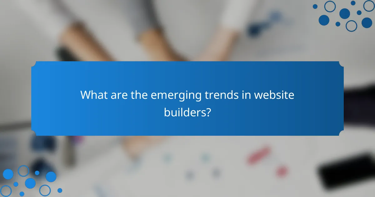 What are the emerging trends in website builders?