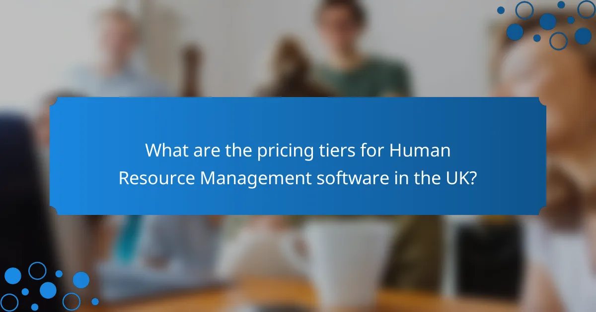 What are the pricing tiers for Human Resource Management software in the UK?