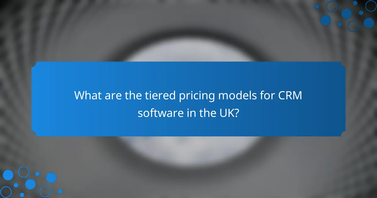 What are the tiered pricing models for CRM software in the UK?